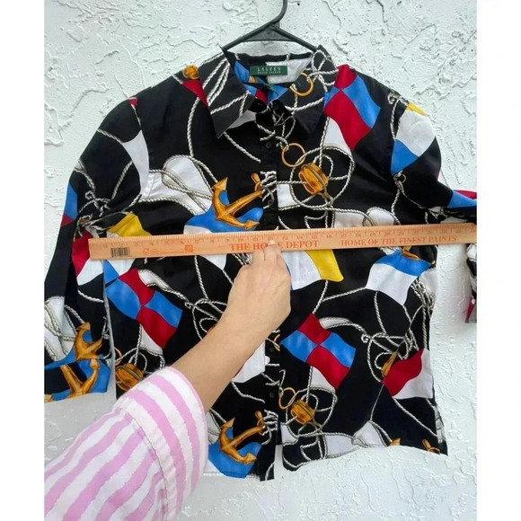 Vintage Ralph Lauren Womens Long Sleeve Button Down Equestrian Shirt Multi 1XG - Picture 5 of 8